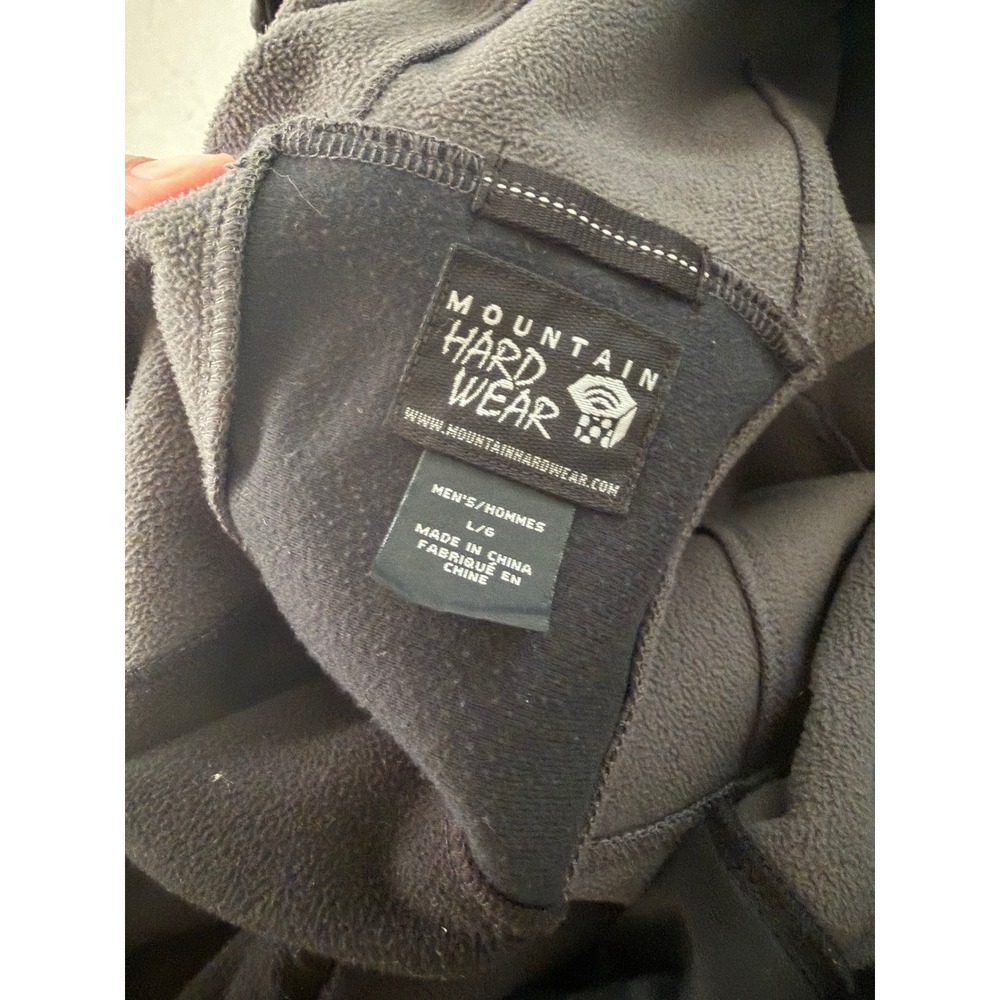 Mountain Hardwear Mens Softshell Hoodie Full Zip Jacket Blue Grey Large - Picture 2 of 13